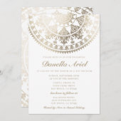 Invitations bat mitzvah Gold Foil (Devant / Derrière)