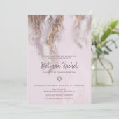 Invitations Bat mitzvah| Or Rose (Debout devant)