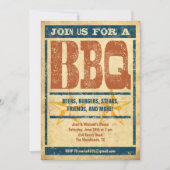 Invitations BBQ de style occidental (Devant)