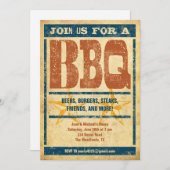 Invitations BBQ de style occidental (Devant / Derrière)