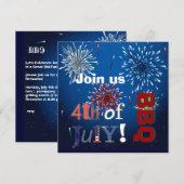 Invitations BBQ PixDezines, 4 juillet (Devant / Derrière)