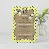 Invitations Bee Baby Shower (Debout devant)