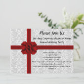 Invitations Big Red Bow Holiday Office Party (Debout devant)