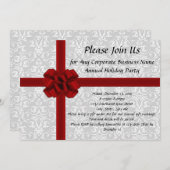 Invitations Big Red Bow Holiday Office Party (Devant / Derrière)