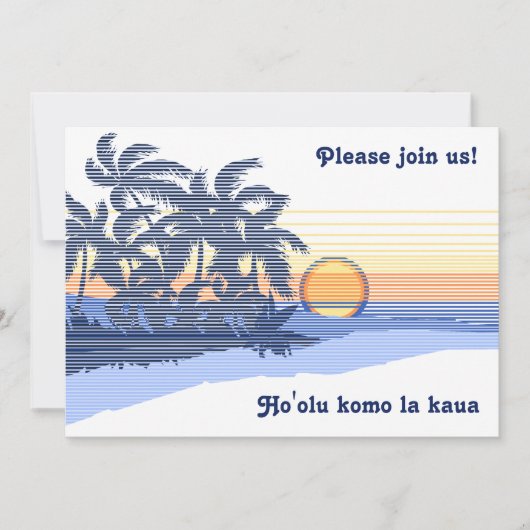 Invitations Big Sunset Luau (Devant)