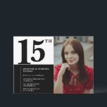 Invitations Black 15e anniversaire Elegant Chic<br><div class="desc">Invitations Black 15e anniversaire Elegant Chic</div>