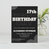 Invitations Black 17e anniversaire Men Party (Debout devant)