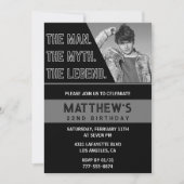 Invitations Black 22e anniversaire L'homme La Lége (Devant)