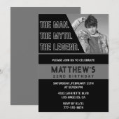 Invitations Black 22e anniversaire L'homme La Lége (Devant / Derrière)