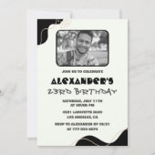 Invitations Black 23e anniversaire Hommes Simple P (Devant)