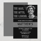 Invitations Black 28e anniversaire L'homme La Lége (Devant / Derrière)