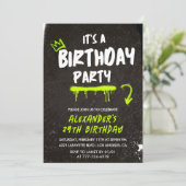 Invitations Black 29e anniversaire Hommes Graffiti (Debout devant)