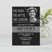 Invitations Black 29e anniversaire L'homme La Lége (Debout devant)