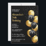 Invitations Black 34e anniversaire Gold Parties sc<br><div class="desc">Invitations Black 34e anniversaire Parties scintillant d'or Glam Sparkle</div>