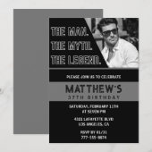 Invitations Black 37e anniversaire L'homme La Lége (Devant / Derrière)