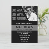 Invitations Black 38e anniversaire L'homme La Lége (Debout devant)