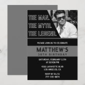 Invitations Black 38e anniversaire L'homme La Lége (Devant / Derrière)
