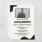 Invitations Black 39e anniversaire Hommes Simple P (Devant)
