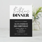 Invitations Black 3e anniversaire Dîner Blanc (Debout devant)