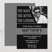 Invitations Black 45e anniversaire L'homme La Lége (Devant / Derrière)