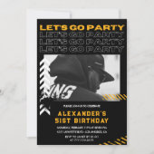 Invitations Black 51e anniversaire Hommes Photo Sp (Devant)