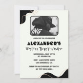 Invitations Black 54e anniversaire Hommes Simple P (Devant)