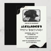 Invitations Black 54e anniversaire Hommes Simple P (Devant / Derrière)