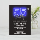 Invitations Black 55e anniversaire Hommes Sport Ne (Debout devant)