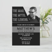 Invitations Black 57e anniversaire L'homme La Lége (Debout devant)