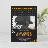Invitations Black 59e anniversaire Hommes Photo Sp (Debout devant)