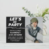 Invitations Black 60e anniversaire Hommes Photo (Debout devant)
