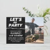 Invitations Black 66e anniversaire Hommes Photo (Debout devant)