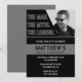 Invitations Black 68e anniversaire L'homme La Lége (Devant / Derrière)