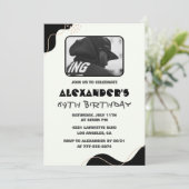 Invitations Black 69e anniversaire Hommes Simple P (Debout devant)