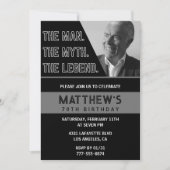Invitations Black 70e anniversaire L'homme La Lége (Devant)