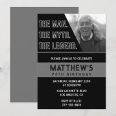 Invitations Black 74e anniversaire L'homme La Lége (Devant / Derrière)