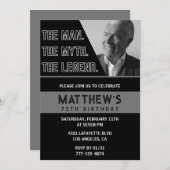 Invitations Black 75e anniversaire The Man The Leg (Devant / Derrière)