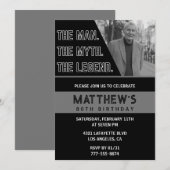 Invitations Black 80e anniversaire L'homme La Lége (Devant / Derrière)