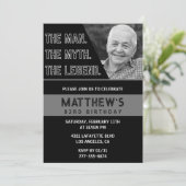 Invitations Black 83e anniversaire L'homme La Lége (Debout devant)