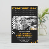 Invitations Black 84e anniversaire Homme Photo (Debout devant)
