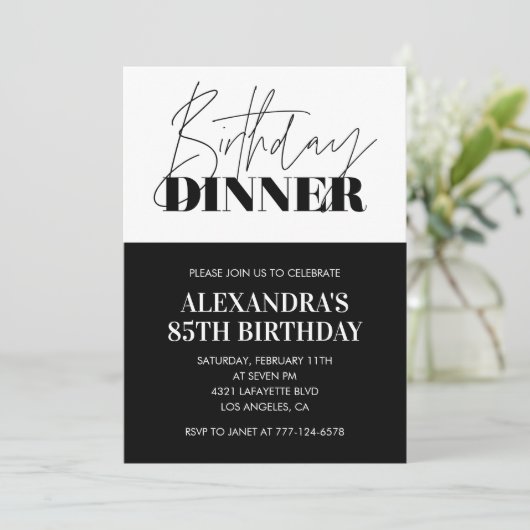 Invitations Black 85e anniversaire Dîner Blanc (Debout devant)