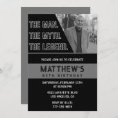 Invitations Black 85e anniversaire L'homme La Lége (Devant / Derrière)