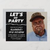 Invitations Black 88e anniversaire Hommes Photo (Devant / Derrière)