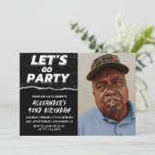 Invitations Black 92e anniversaire Hommes Photo (Debout devant)