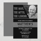 Invitations Black 93e anniversaire L'homme La Lége (Devant / Derrière)
