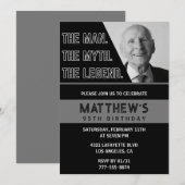 Invitations Black 95e anniversaire L'homme La Lége (Devant / Derrière)