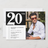 Invitations Black and White 20e anniversaire (Devant)