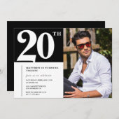 Invitations Black and White 20e anniversaire (Devant / Derrière)