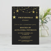 invitations Black Friendsmas Étoiles d'Or (Debout devant)