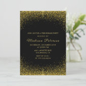 Invitations Black Friendsmas paillettes dorées (Debout devant)